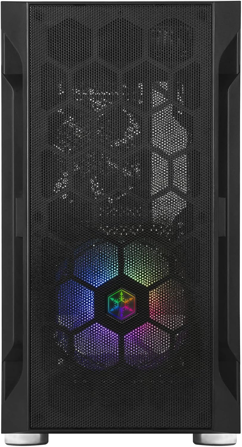 SilverStone Technology FARA H1M, Micro-ATX, Stahlgitter, Hartglas-Seitenblende, Kunststoff, Stahlgeh