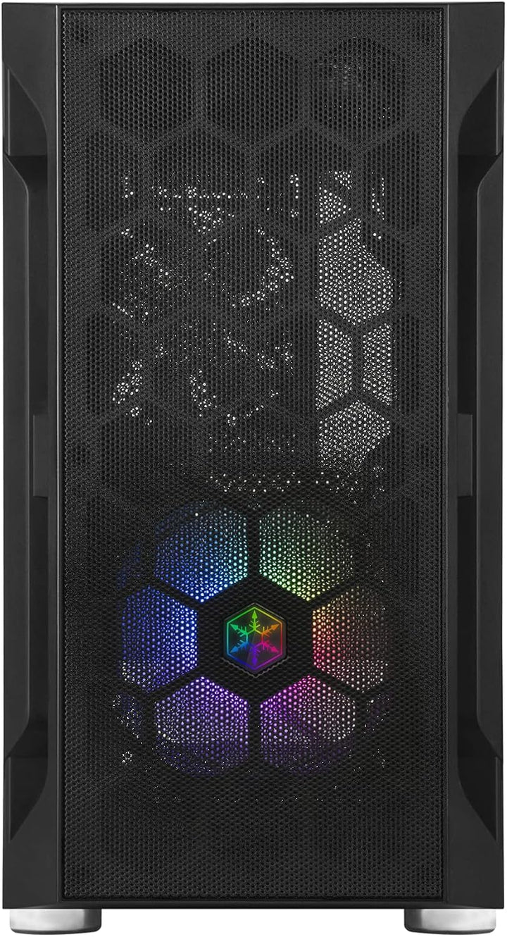 SilverStone Technology FARA H1M, Micro-ATX, Stahlgitter, Hartglas-Seitenblende, Kunststoff, Stahlgeh