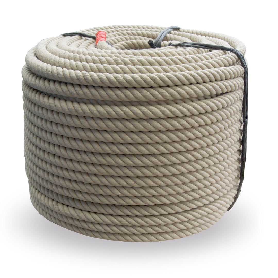 Grevinga® Polypropylen Spinnfaserseil - Kunststoffseil - Seil - Hanfseil Optik Ø 34 mm 20 m, 20 m