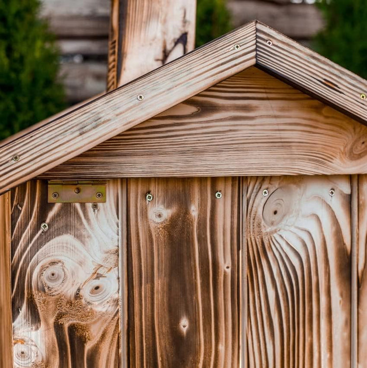 Räucherkammer Holz Imprägniert Räucherofen Räucherschrank Garten 50 x 50 x 70 cm