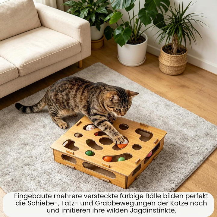 8 Stück Katzenkratzpuzzle Anreicherungsbox,Beschäftigungsbox Krallenfeile Katzen,Interaktives katzen