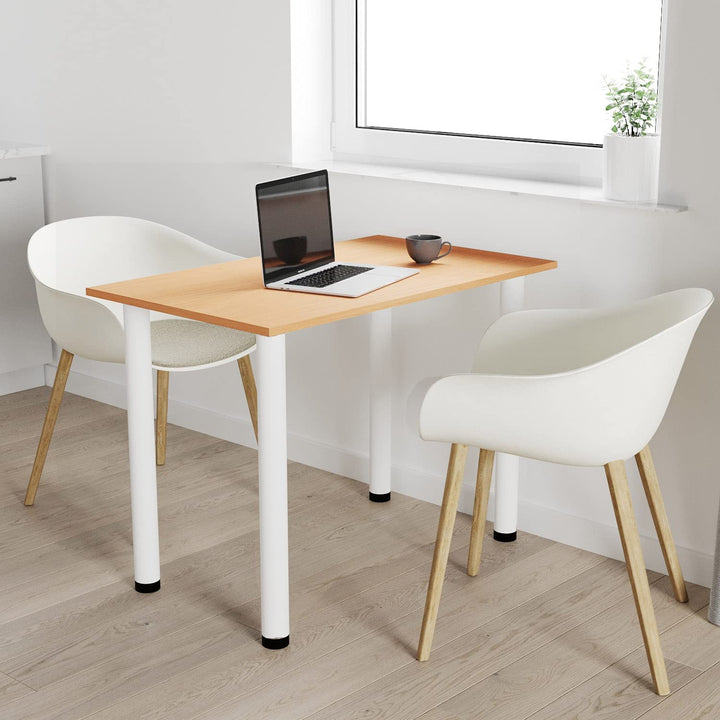 AKKE 60x40 | Esszimmertisch - Esstisch - Tisch mit weissen Beinen - Küchentisch - Bürotisch | BAYERI