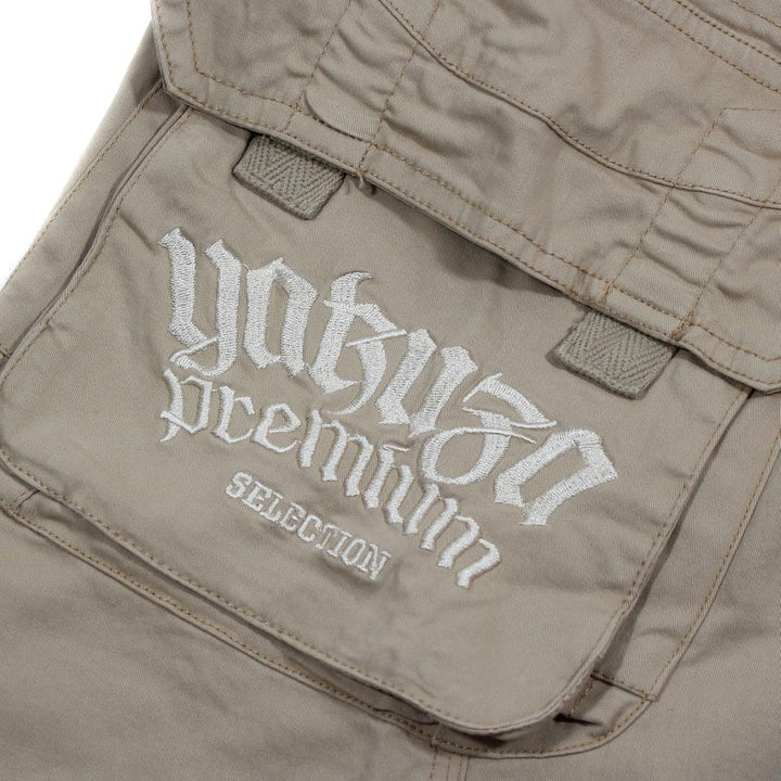 Yakuza Premium Herren Cargo Shorts 3454 dunkelolive Kurze Hose XXL Sand Beige, XXL Sand Beige