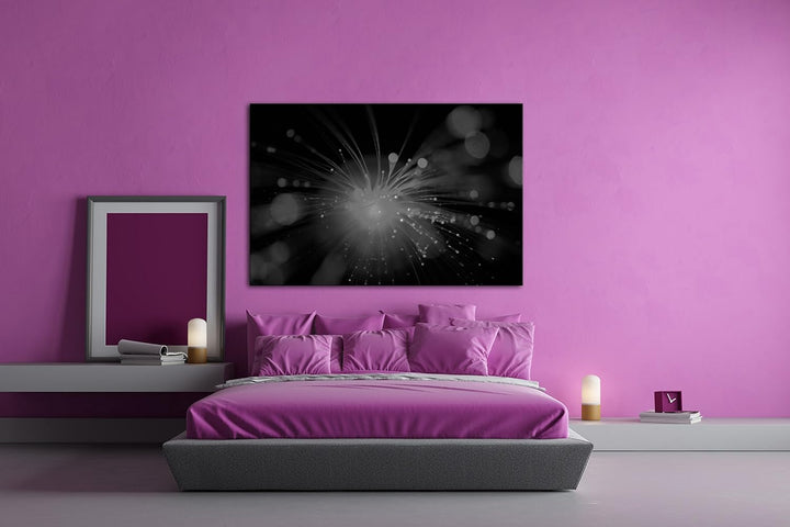 deyoli Dark künstliches rotes Licht Effekt: Schwarz/Weiss im Format: 80x60 als Leinwandbild, Motiv f