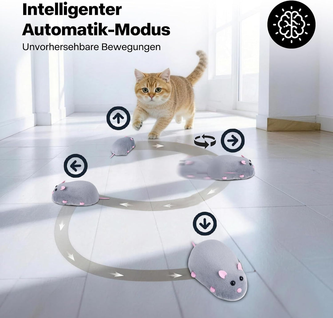 Pet Prime elektrische Katzenmaus, Mausspielzeug für Katze, Spielzeug Maus, Katzen interaktiv Spielze