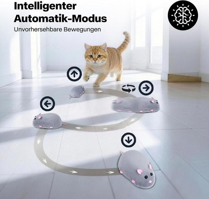 Pet Prime elektrische Katzenmaus, Mausspielzeug für Katze, Spielzeug Maus, Katzen interaktiv Spielze