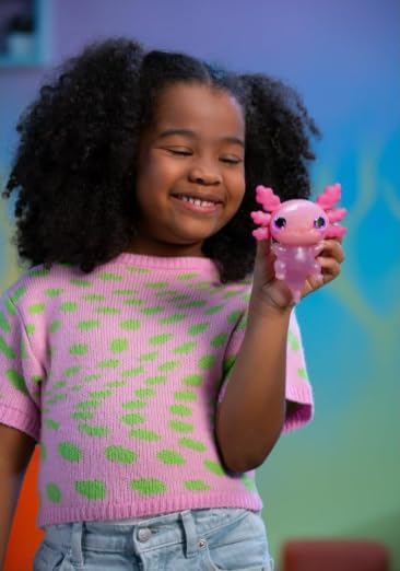 Animagic - Set 1 Rosa Axolotl + 1 Blauer Axolotl - Elektronisches & Leuchtendes Haustier - für Kinde