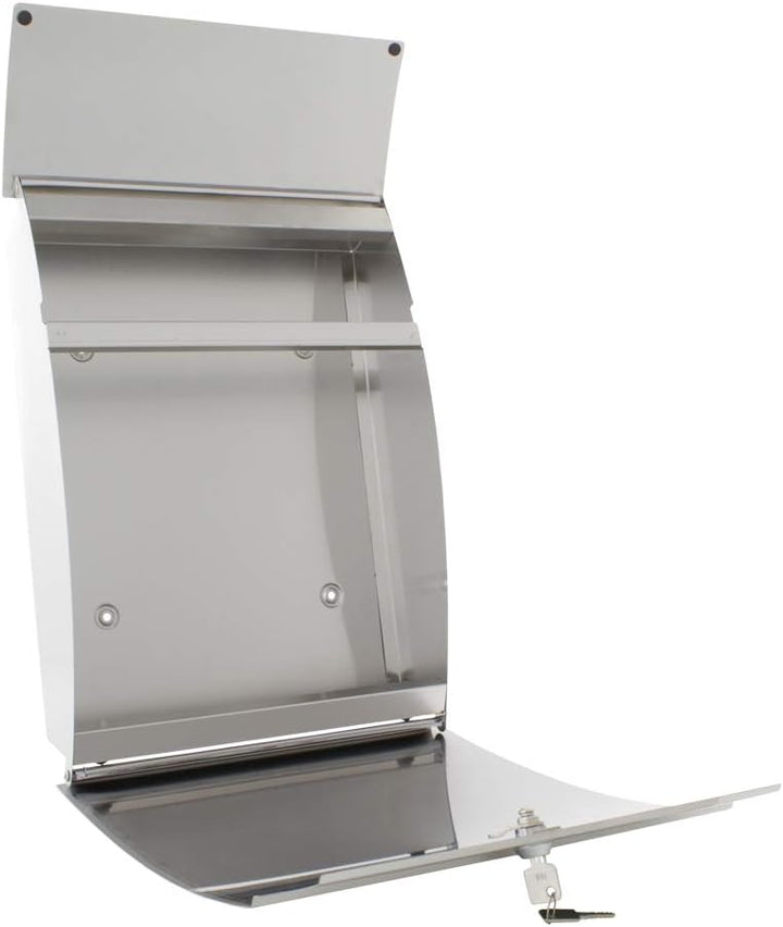 Profirst Mail PM 130 Briefkasten Zylinderschloss 2 Schlüssel Edelstahl HxBxT 445x320x105 mm Wandbrie