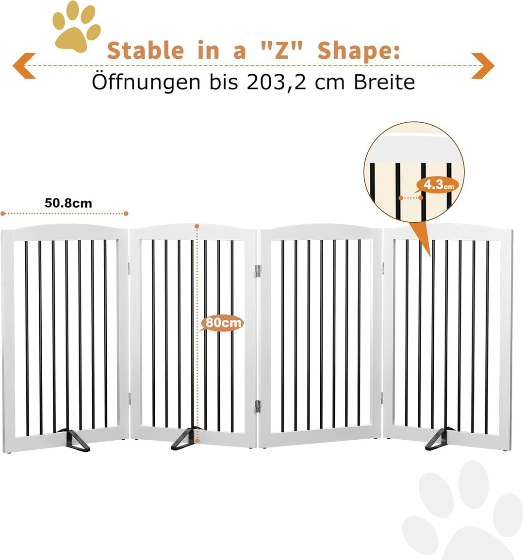 Absperrgitter Hund,Schutzgitter Holz, Freistehendes Hundeabsperrgitter Türgitter Treppengitter Schut