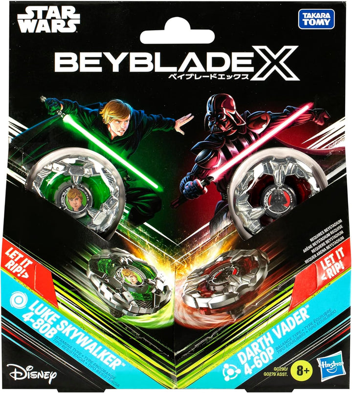 Beyblade X und Star Wars Collab Luke Skywalker 4-80B vs. Darth Vader 4-60B Multipack, Set LUKE SKYWA
