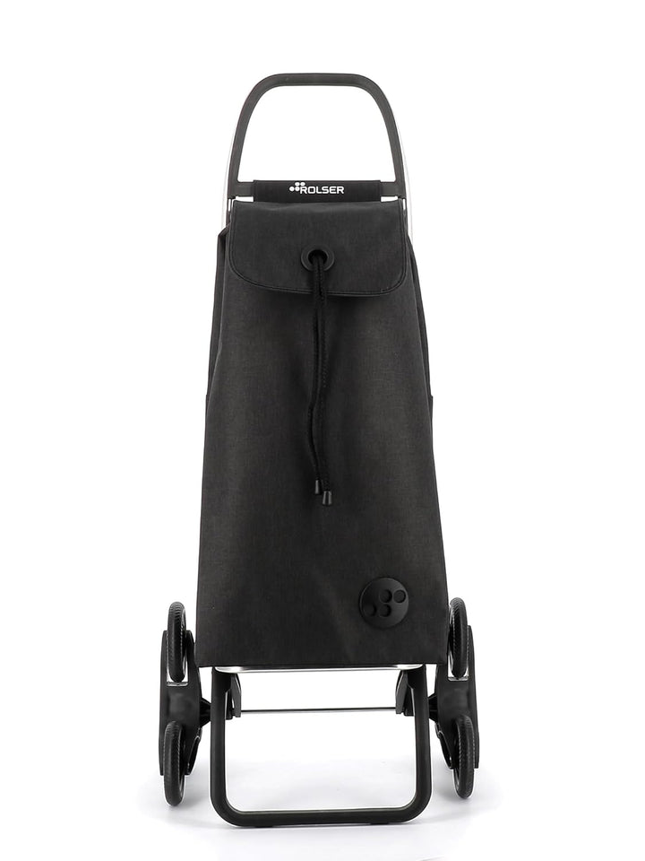 Einkaufstrolley Rolser I-Max Tweed 6 Räder Treppensteiger - Schwarz 6 Räder Schwarz, 6 Räder Schwarz