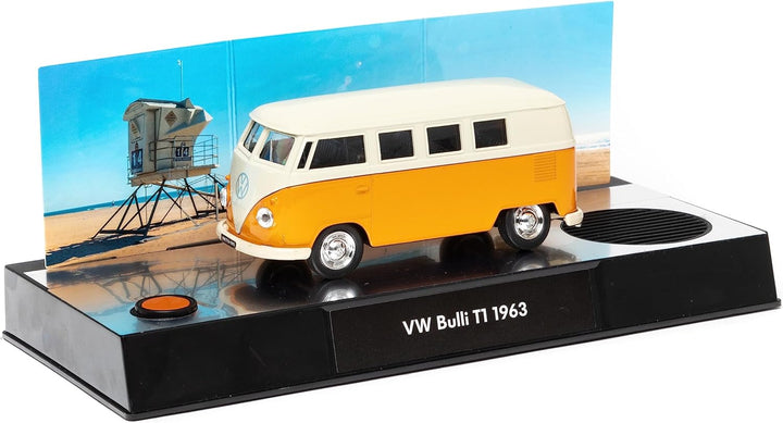 FRANZIS 55134 - VW Bulli T1 Adventskalender, Metall Modellbausatz im Massstab 1:43, inkl. Soundmodul