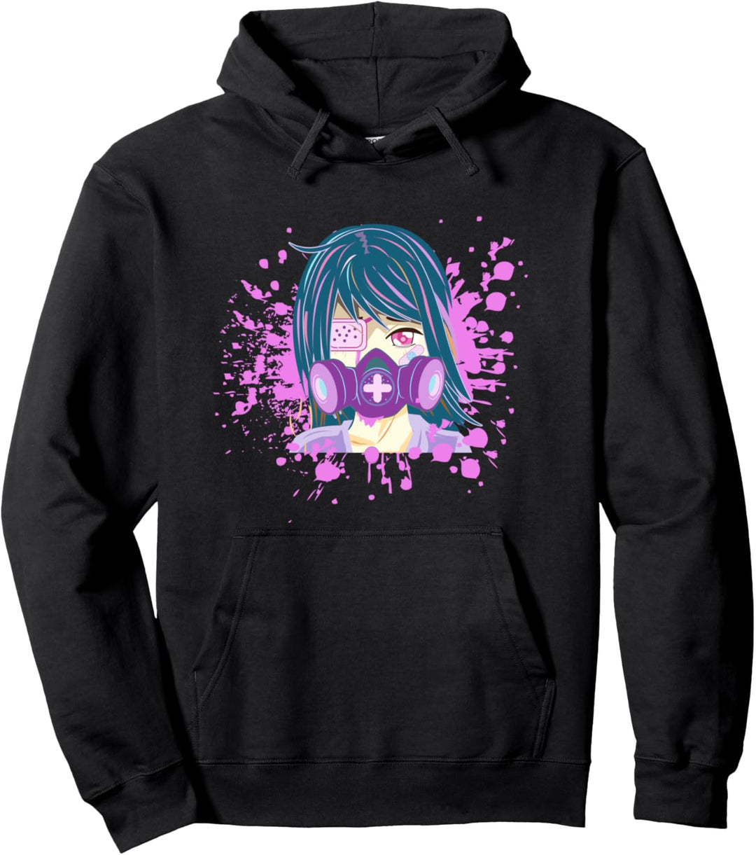 Yami Kawaii Pastel Goth Punk Anime Girl Sad Anime Girl Pullover Hoodie