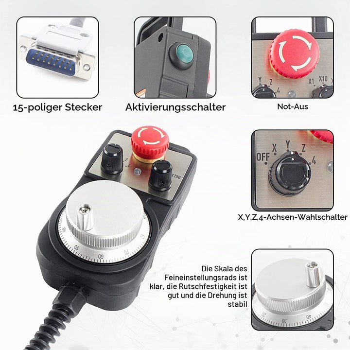RATTMMOTOR 4-Achsen CNC Steuerung System,DDCS V4.1 CNC Offline Motion Controller PLC Mit 100PPR CNC