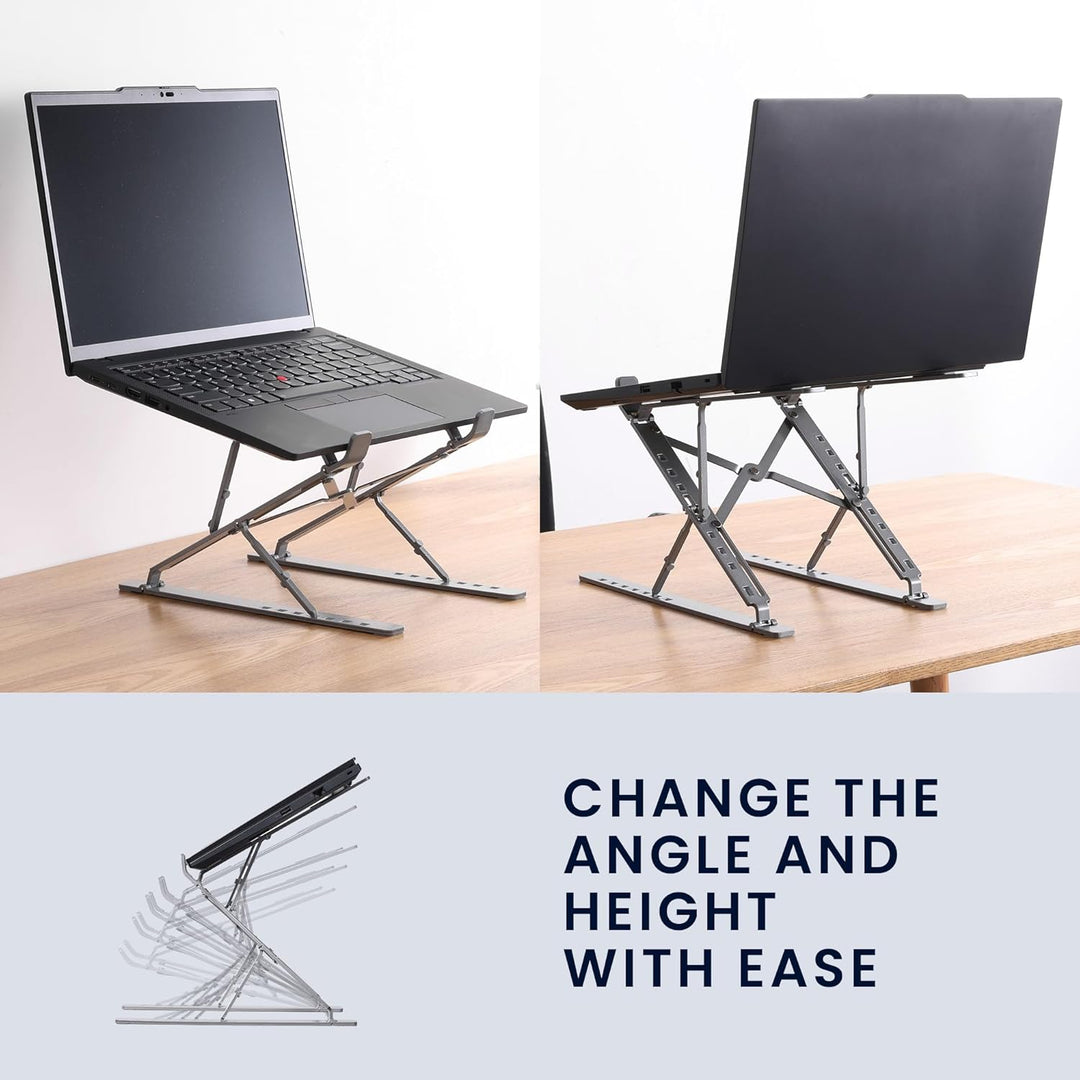kwmobile Ständer für PC und Tablet aus Aluminium - Aluminium Notebook Halterung verstellbar - Tablet