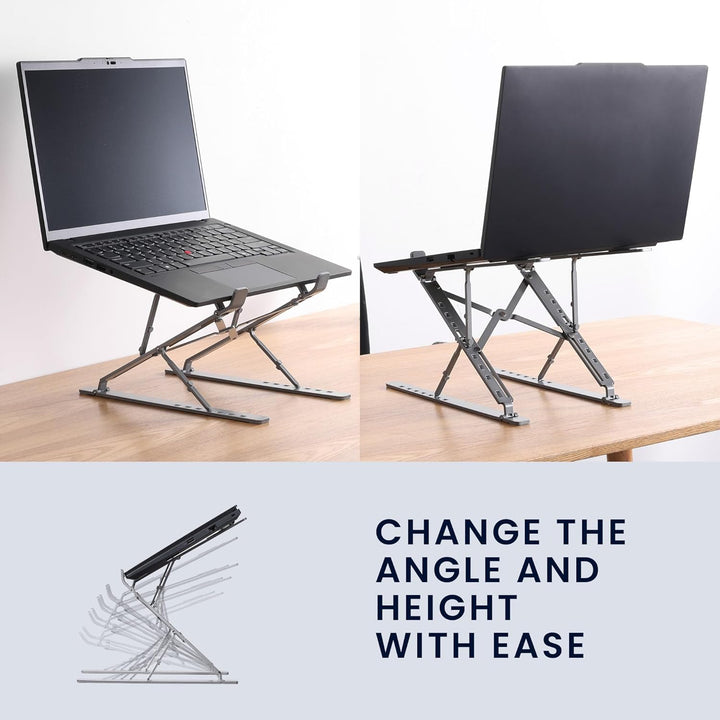 kwmobile Ständer für PC und Tablet aus Aluminium - Aluminium Notebook Halterung verstellbar - Tablet