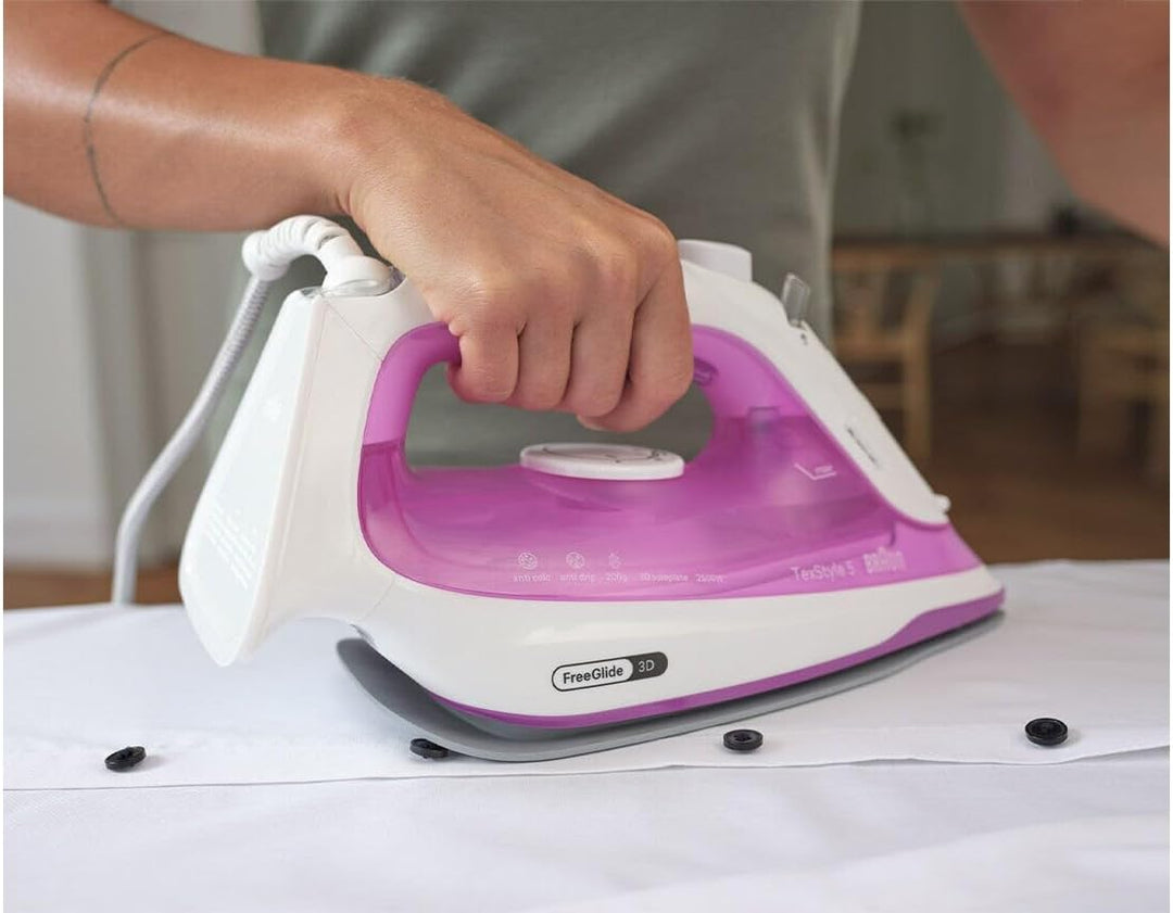 Braun Household TexStyle 5 SI5225 PU Dampfbügeleisen mit FreeGlide 3D Bügelsohle, Präzisionsspitze,
