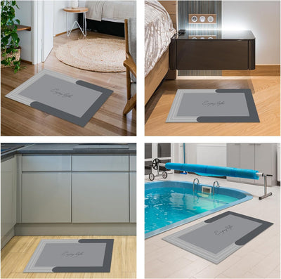 YeahBoom Super Absorbierende Bodenmatte,60 * 90cm Schmutzabweisend Bodenmatte Für Bad,rutschfest Küc