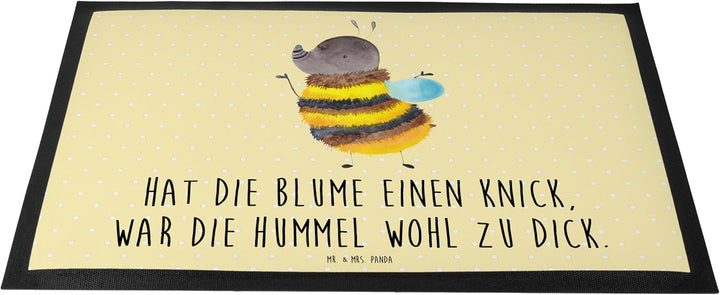 Mr. &amp; Mrs. Panda 50 x 75 cm Fussmatte Hummel flauschig - Geschenk, Türvorleger, Tiermotive, Blume, H