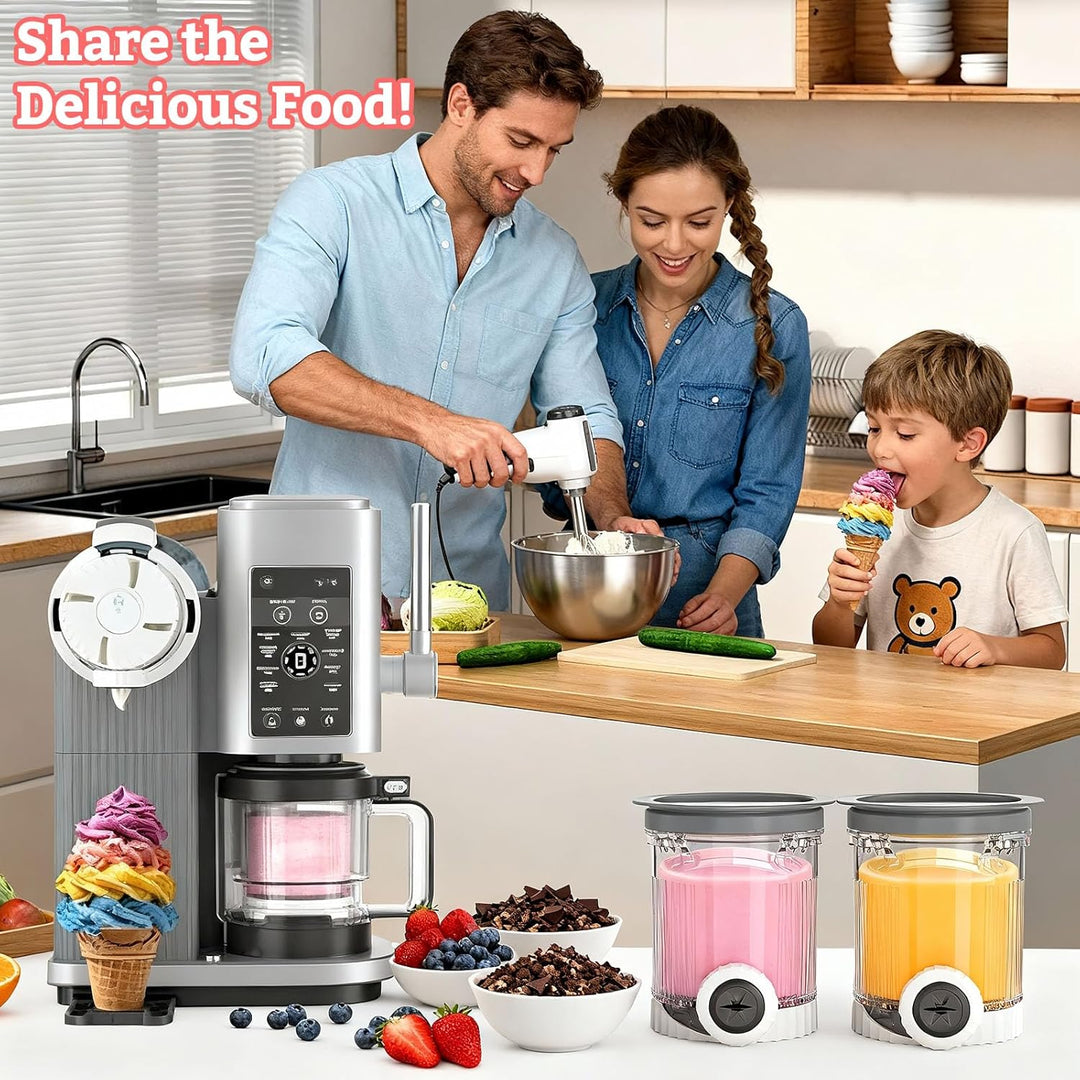 2 Stück Creami Behälter Kompatibel mit Ninja NC700 NC701EU Serie, 480 ml Eiscreme Behälte Eismaschin