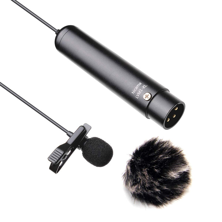 Nicama LVM1-XL XLR Lavalier Ansteckmikrofon, XLR Revers Lavalier Mikrofon Interview-Mikrofon für Can