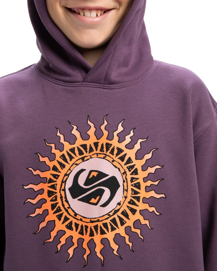 Quiksilver Jungen Graphic Hoodie Youth Pullover (1er Pack) 10 Jahre Vintage Violet, 10 Jahre Vintage