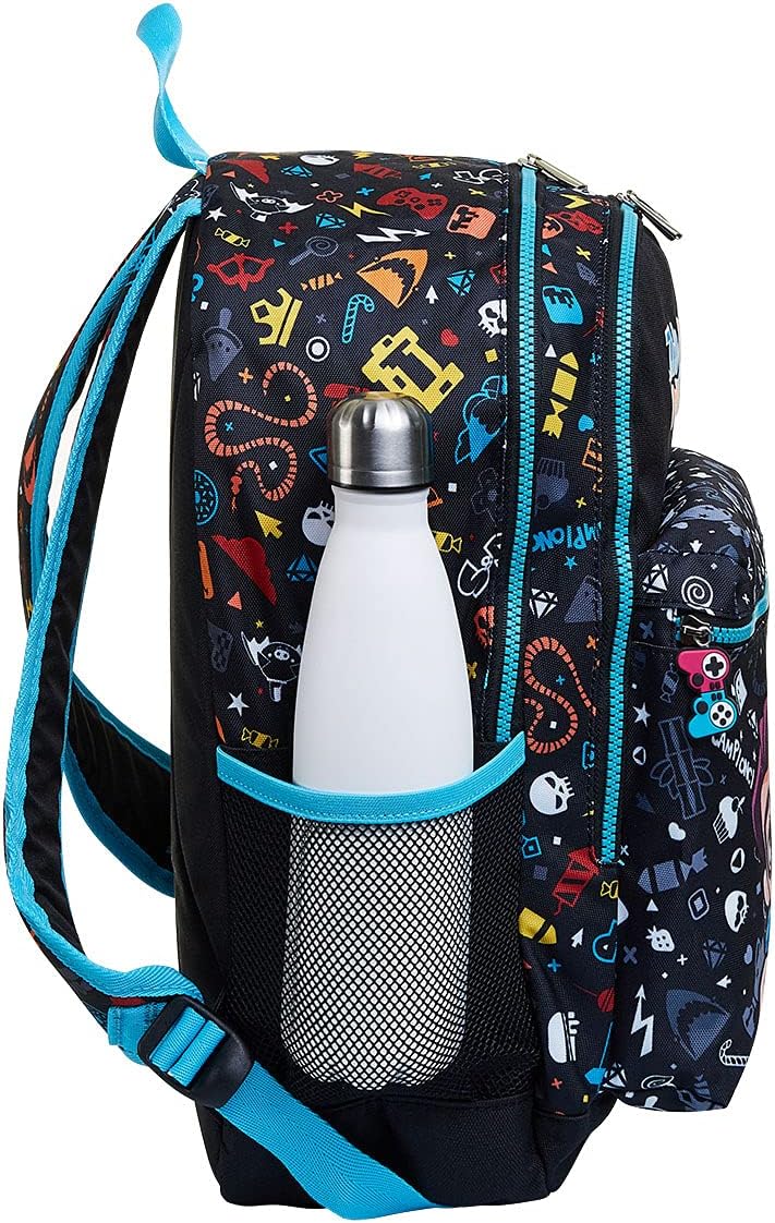 Auswahl Varzi Schulrucksack Doppelfach - Zwei Players One Konsole -, Schwarz, Einheitsgrösse, Schwar
