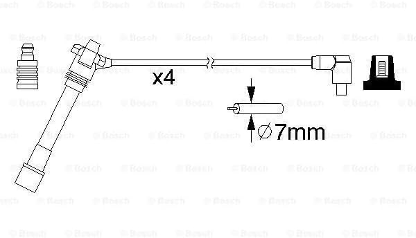 Bosch 0986357181 - Zündleitung - 4er Set