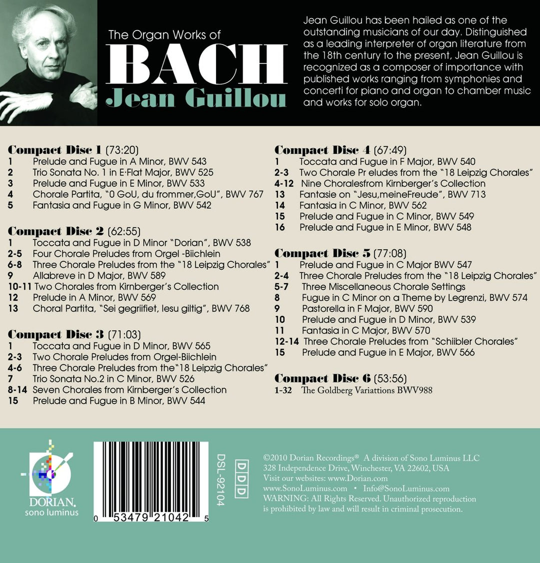 Orgelwerke, Audio-CD