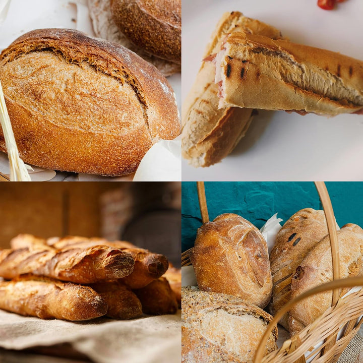 Backform Silikon Baguette Kuchenform Set 2 Stücke - 4-fach Beige & 9-fach Grau - 33,5x23,5x2,5cm - F