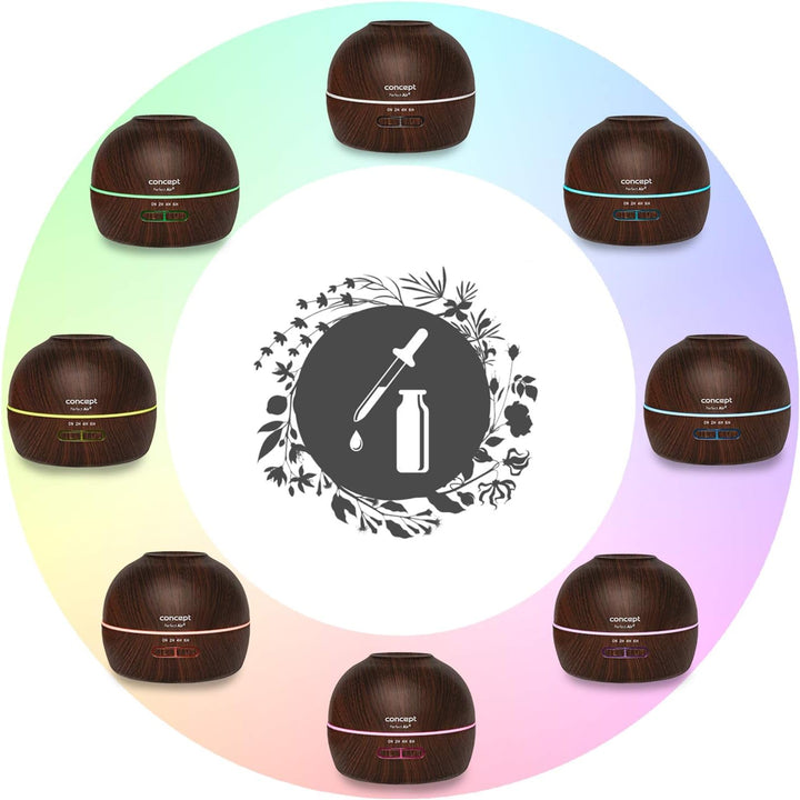 Concept Perfect Air Wood ZV1006 2 in 1 Luftbefeuchter mit Duftdiffusor 40 ml/h für Räume bis 20 m2 2