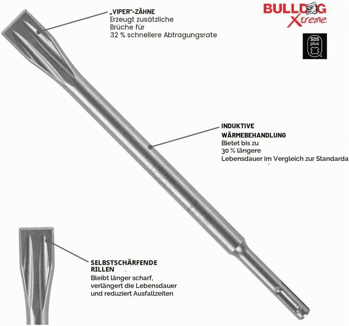 Bosch Professioneller HS1470 SDS Plus Viper Long Life Meissel SDS-Plus Viper Flachmeissel 1,91 cm, S