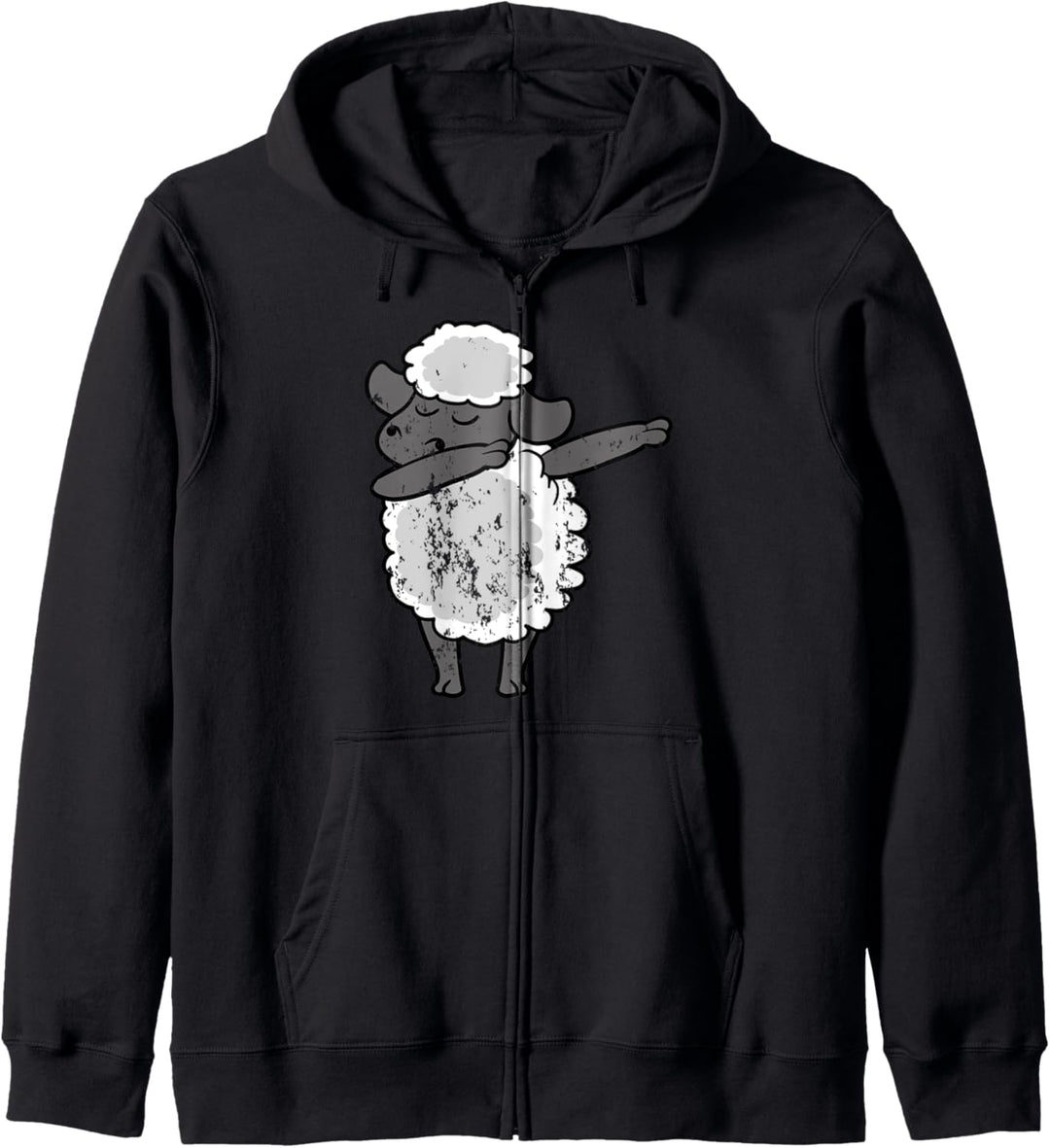Retro Vintage Grunge Style Dabbing Dab Schaf Lamm Tiere Fun Kapuzenjacke
