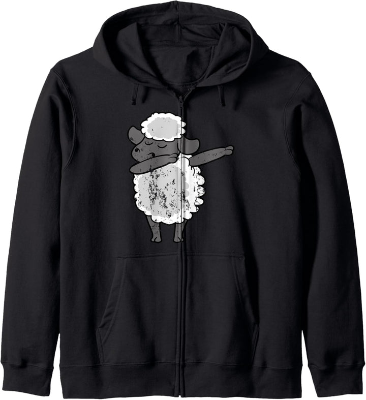 Retro Vintage Grunge Style Dabbing Dab Schaf Lamm Tiere Fun Kapuzenjacke