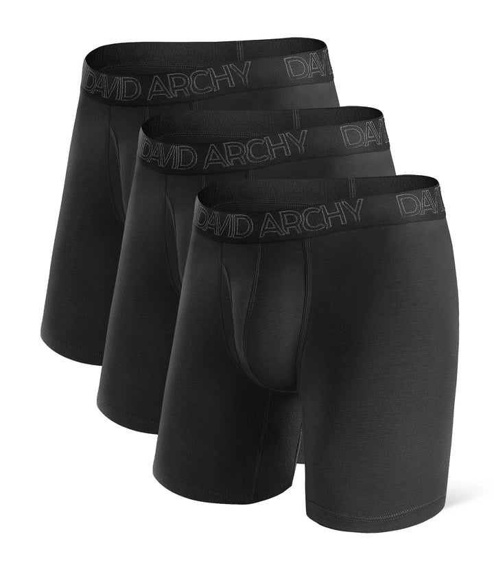 DAVID ARCHY Herren Boxershorts Mehrfachpack, Stretcken Klassischer Retroshorts, Unterhosen Männer, 5