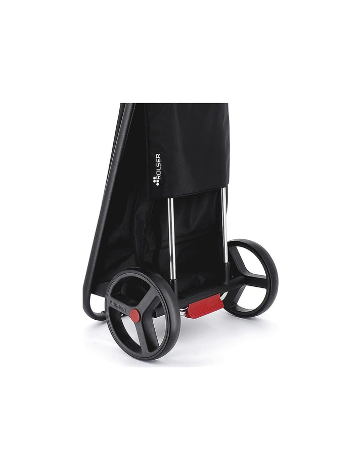 Einkaufstrolley Rolser COM MF Black Tube 2 grosse Räder - Schwarz, Schwarz
