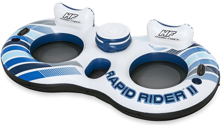 Bestway Hydro-Force 2-Personen Schwimmring mit Rückenlehne „Rapid Rider II“ 251 x 132 cm