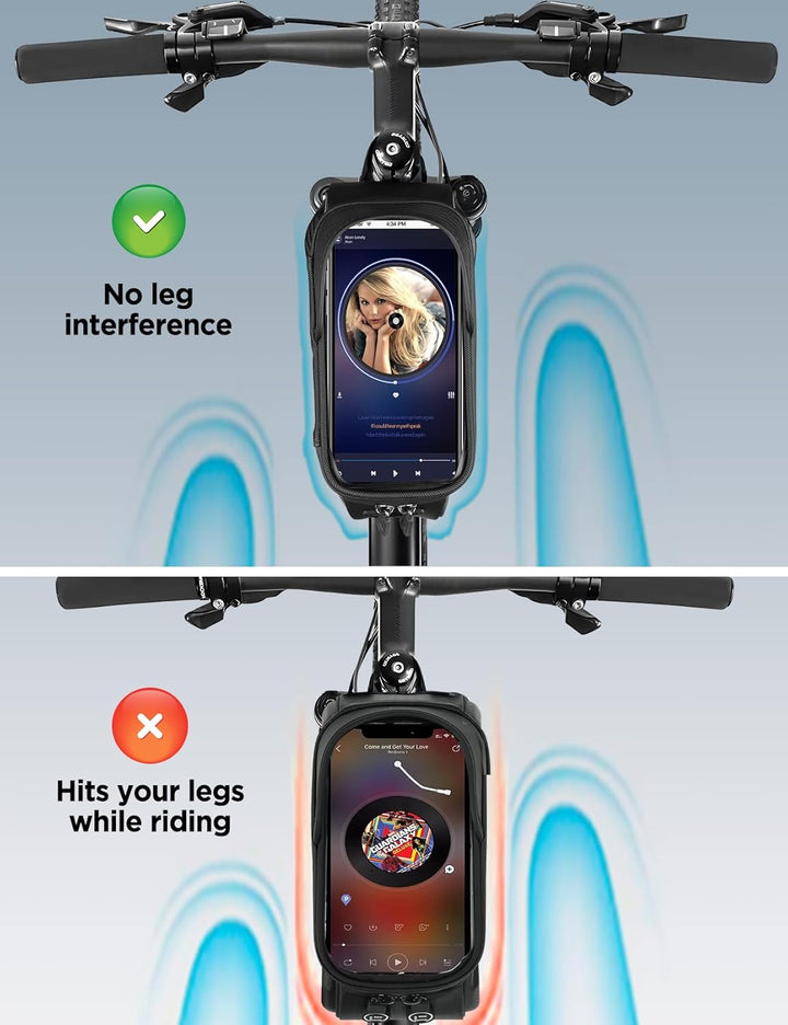 Fahrrad Rahmentasche Wasserdicht Lenkertasche für Smartphones bis zu 7 Zoll Handyhalterung Handytasc