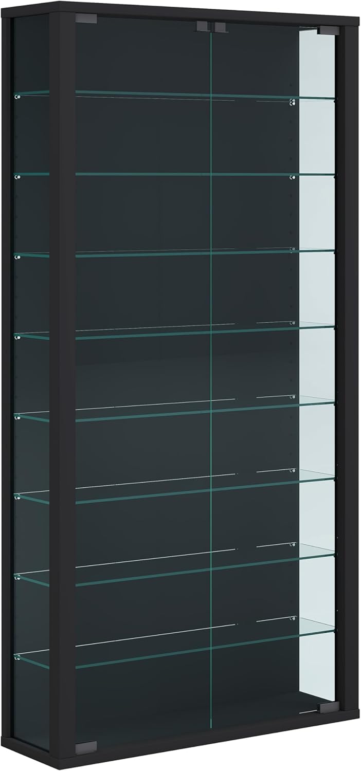 VCM Glasvitrine hängend | Vitrine Glas mit ESG-Sicherheitsglas | Masse: H. 114 x B. 59 x T. 18 cm |