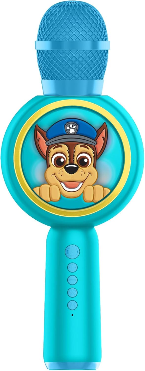 Paw Patrol Karaoke-Mikrofon mit kabellosem Lautsprecher und LED-Leuchten
