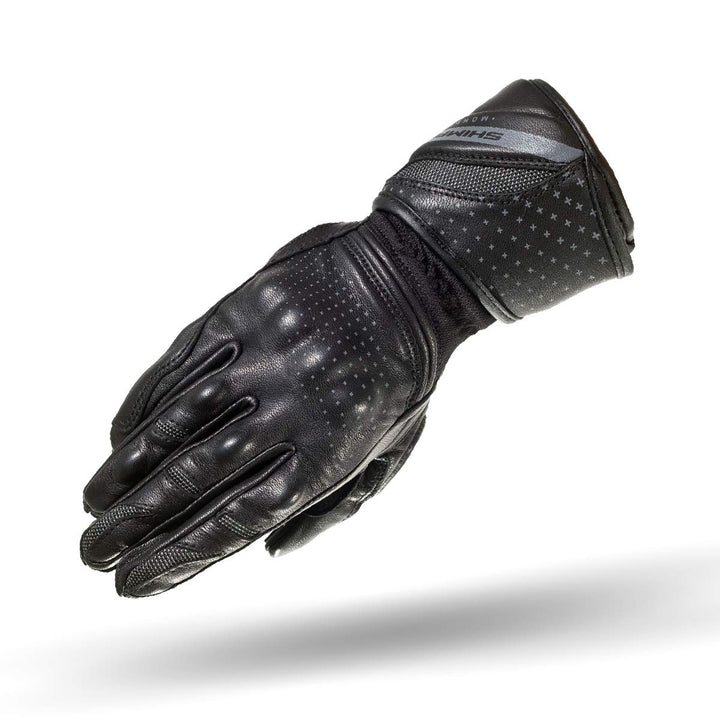 Shima MONDE Frauen Damen Motorradhandschuhe Leder Touring Urban LadyFit ( XS-L, Schwarz), M M Schwar