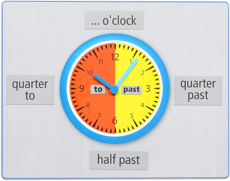 Betzold 87568 - Teaching Clock: What’s the time? - Lernuhr in Englisch, Sprachunterricht, Uhr, Uhrze