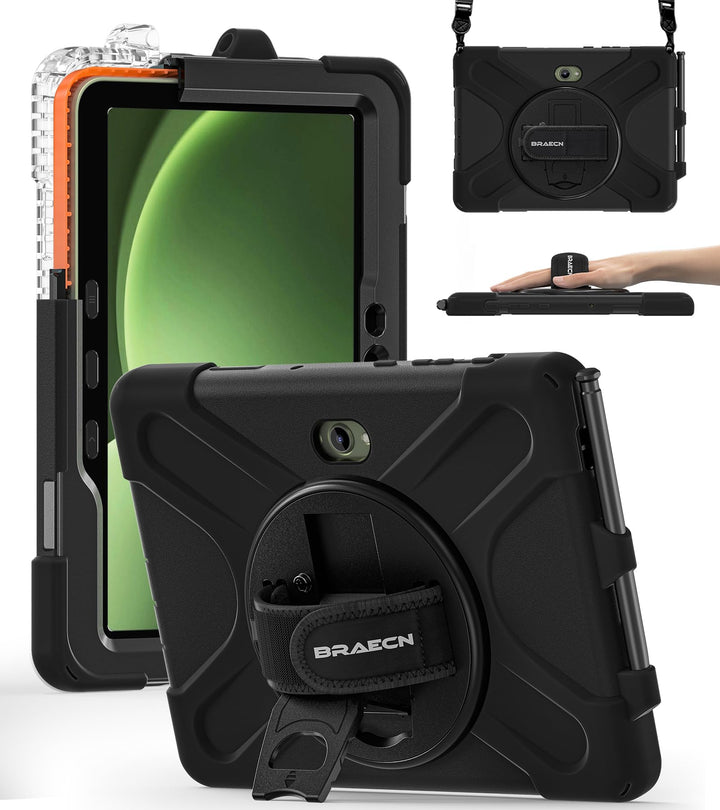 BRAECN Hülle für Samsung Galaxy Tab Active 4 Pro 2022 / Active Pro 2019 10.1 Zoll, Stossfeste Robust