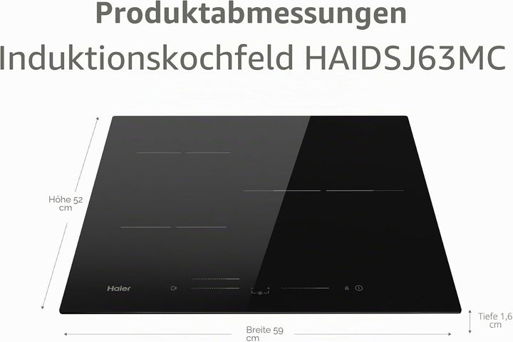Haier SERIE 2 HAIDSJ63MC Induktionskochfeld/Multi Slider-Bedienung und Wi-Fi-Funktion (hOn App) / 3