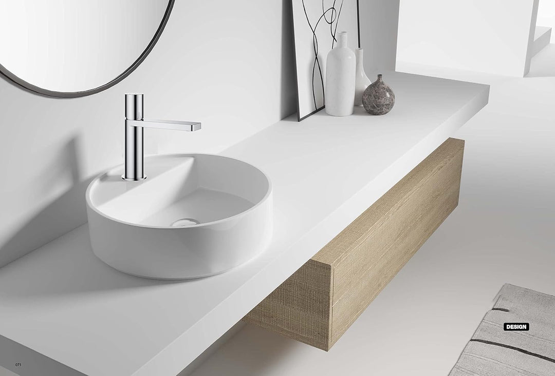 Krobec Einhebelmischer wasserhahn bad,waschtischarmatur mit Wassersparfunktion,wasserhahn gäste wc,c
