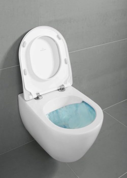 Villeroy & Boch WC-Sitz Subway 2.0 SlimSeat - Toilettendeckel Weiss glänzend mit Absenkautomatik - A
