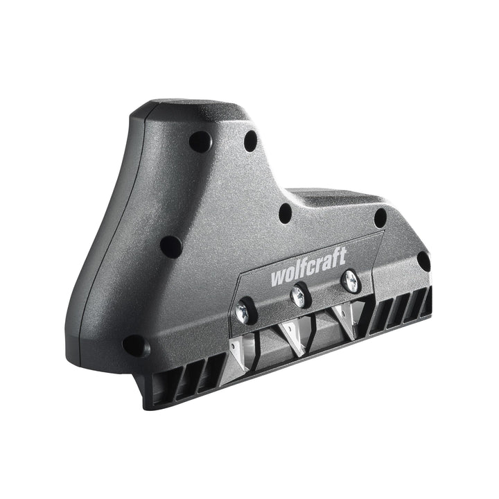 wolfcraft 3-fach Kantenhobel 4009000 – Trockenbau Hobel mit Dreifachklinge zum Anschrägen von Kanten