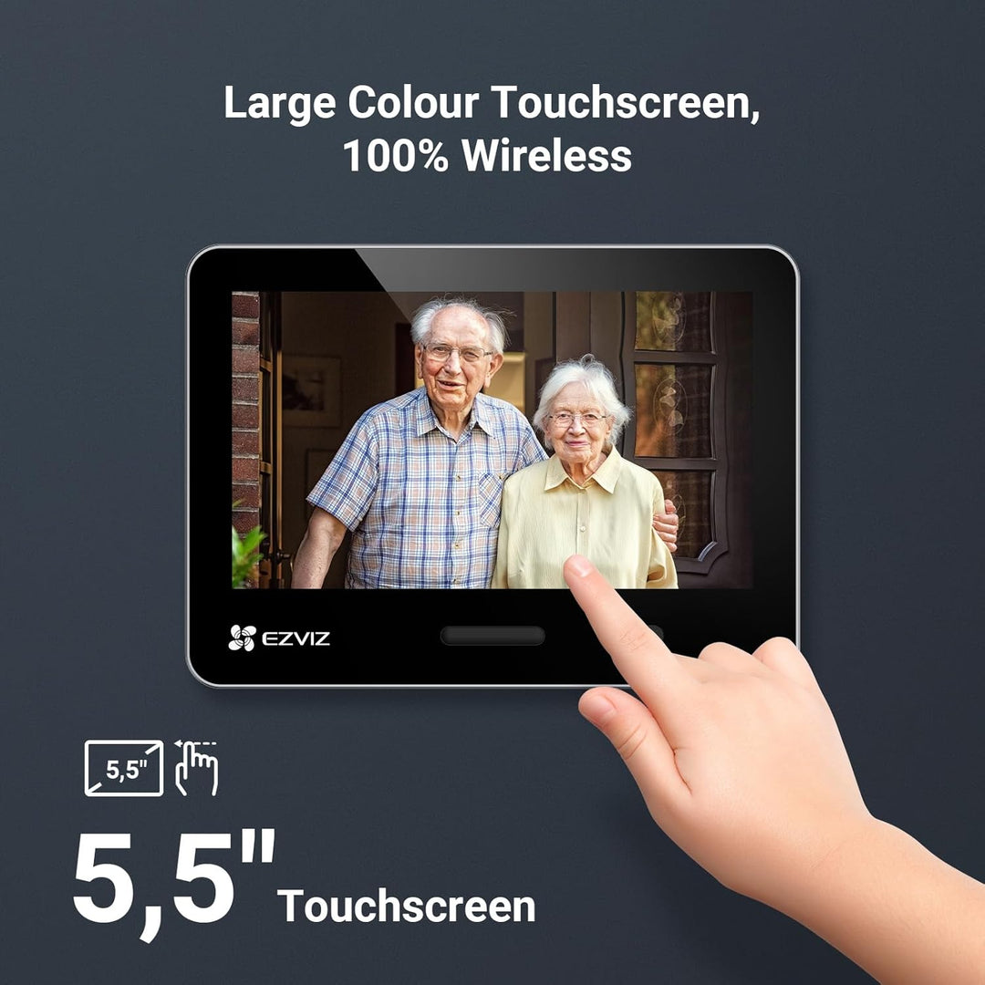 EZVIZ 4K AI Smart Gucklochkamera Kabelloser Türspion, Gesichtserkennung Menschenerkennung, 155° Weit