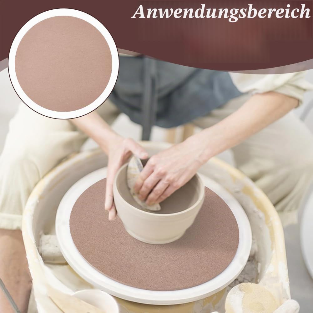 UNICRAFTALE 3 Stück Flache Runde Töpferscheibe Durchmesser 35.5cm Tonplatte Skulpturbasis Tonwerkzeu