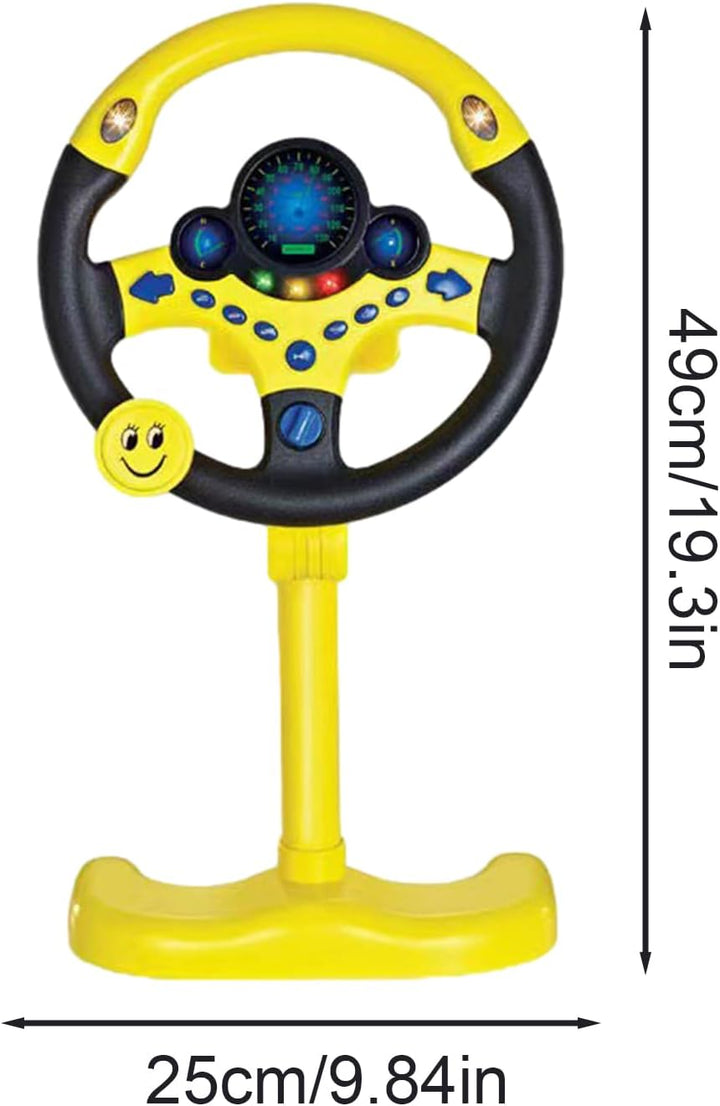 Portables Kinder Lenkradspielzeug, Simulation eines Autolenkrades mit interessanten Geräuschen und M